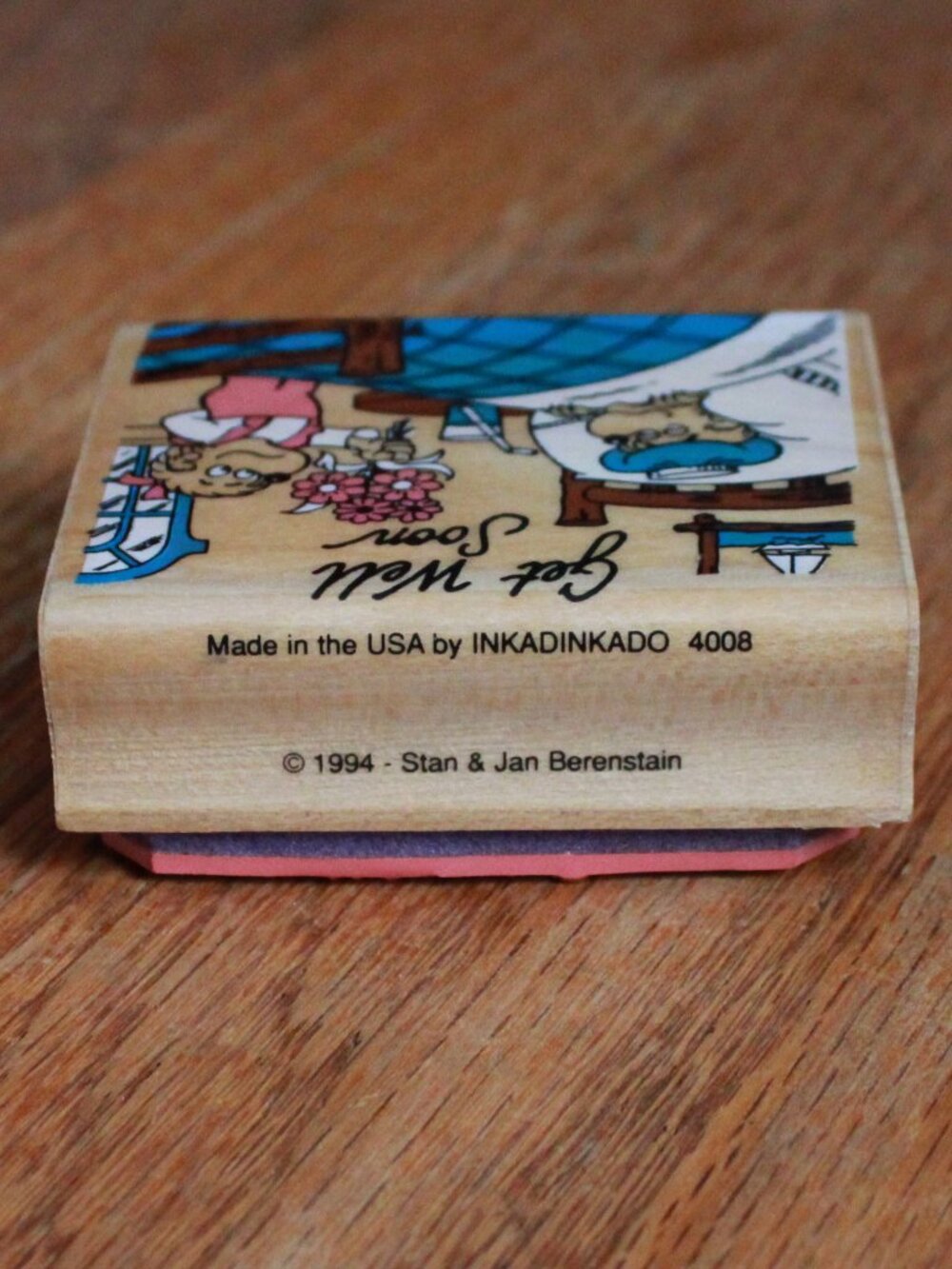Vintage Inkadinkadoo (w/ Berenstain Bears) 1994 Wooden-Mounted Rubber Stamp - Picture 3 of 6